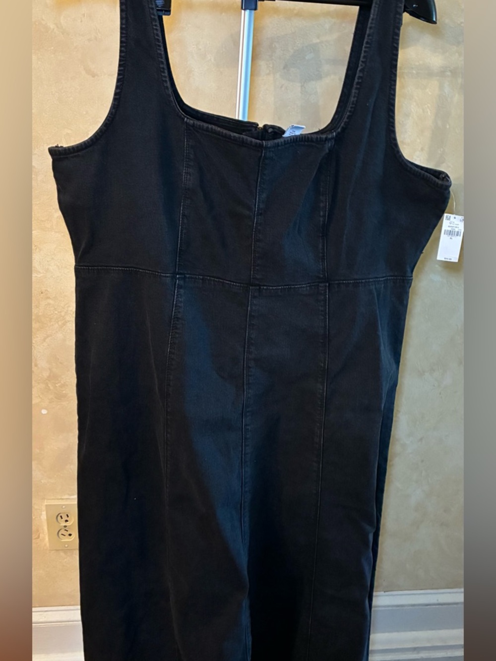 Black Denim Midi Dress